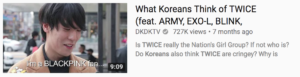 TWICE韓国の反応