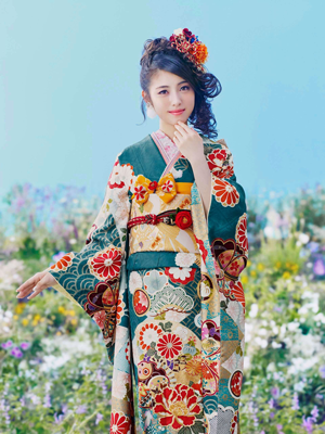 京都きもの友禅, CM, かわいい, 女の子, 女優, 浜辺美波, 振袖, 平成