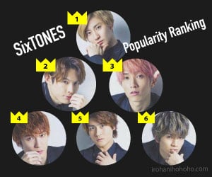 SixTONESメンバーの人気順