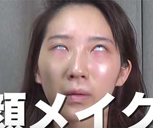 ファーストサマーウイカ, すっぴん, 半顔メイク