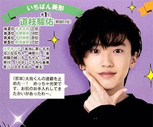 道枝駿佑, なにわ男子, Jr.大賞, いちばん美形