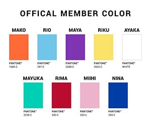 NiziU公式メンバーカラー