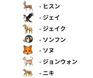 ENHYPEN(エナイプン)のメンバー動物絵文字