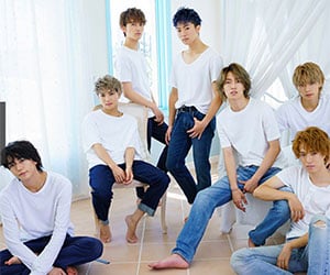 7ORDERメンバーの安井謙太郎、真田佑馬、諸星翔希、森田美勇人、萩谷慧悟、阿部顕嵐、長妻怜央