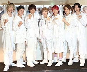 7ORDERメンバーの安井謙太郎、真田佑馬、諸星翔希、森田美勇人、萩谷慧悟、阿部顕嵐、長妻怜央