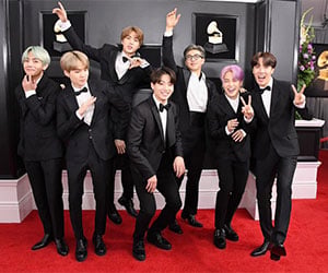 BTSメンバーのジン, ユンギ, ホソク, ナムジュン, ジミン, テテ, グク