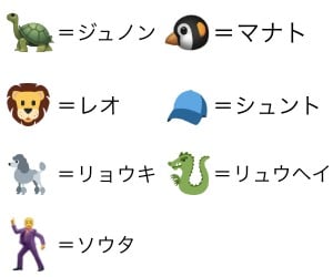 BE:FIRSTメンバー, レオ,リョウキ, ソウタ, マナト, シュント, リュウヘイの絵文字