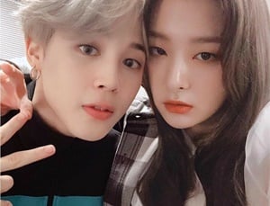 bts-jimin-redvelvet-seulgi-2 btsのvとredvelvetのスルギ